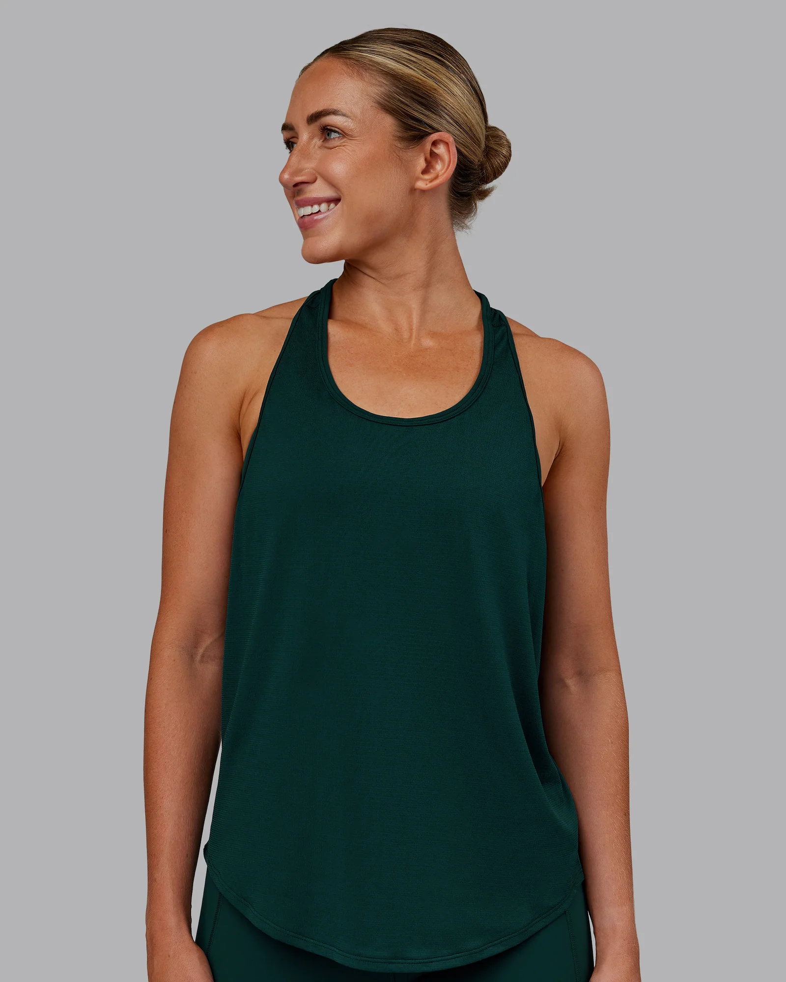 AeroFLX+ Drop Armhole Seamless Tank - Dark Moss/Dark Moss - Image 4