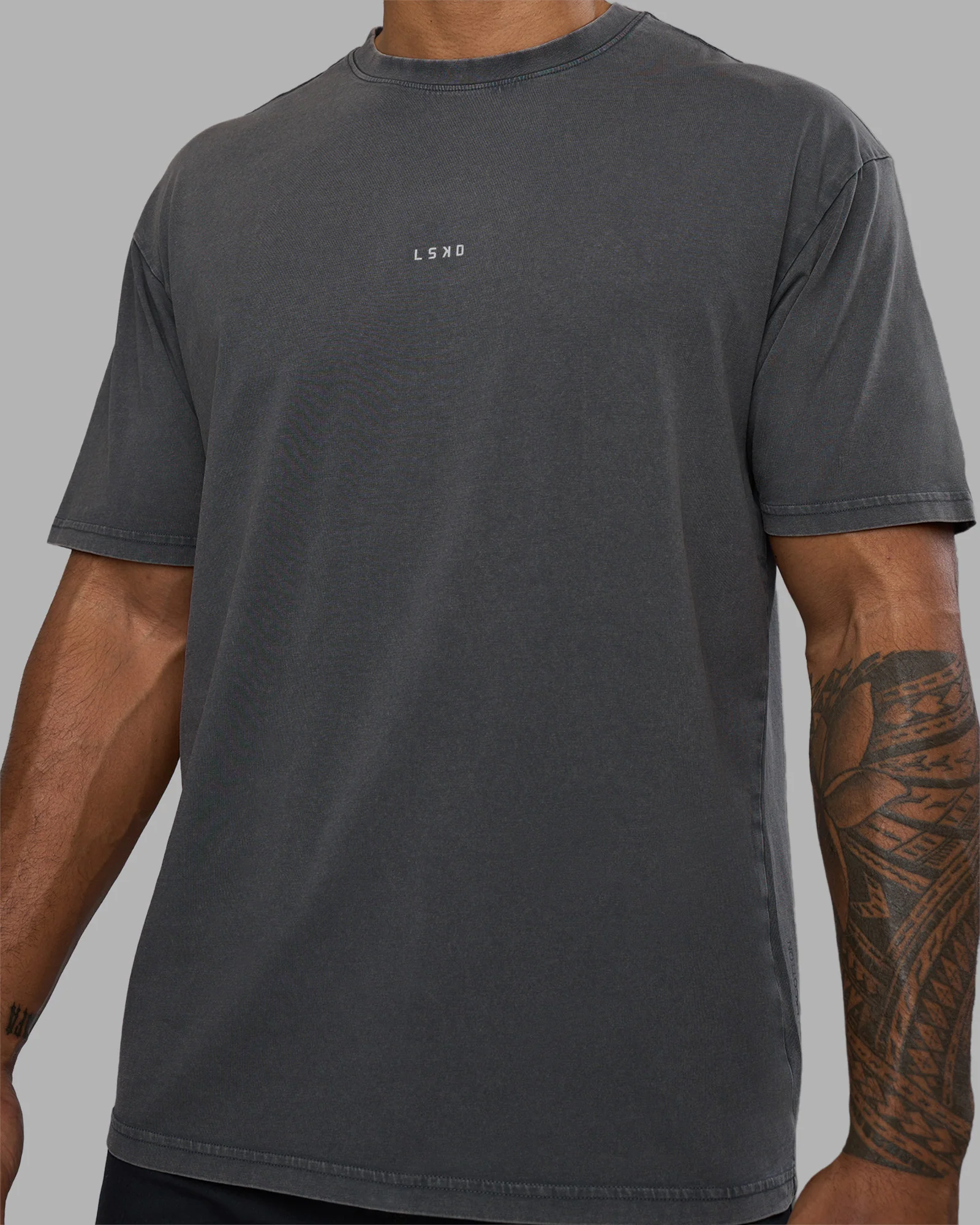 Base FLXCotton Tee Oversized - Dark Storm Washed - Image 6