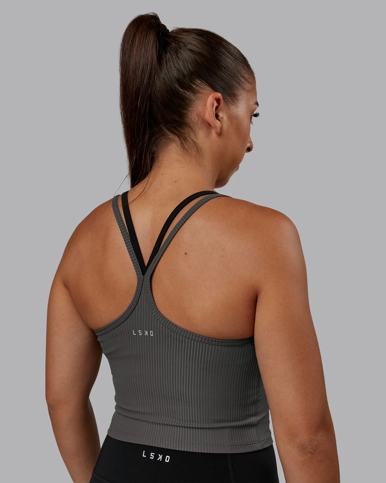Flame Ribbed Tank - Dark Storm - Image 3