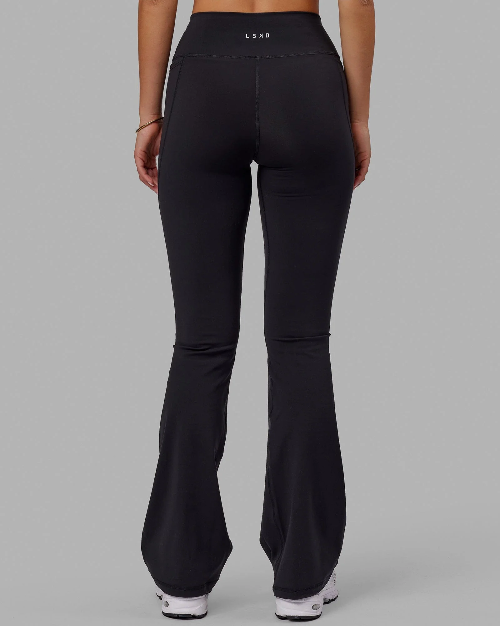 Fusion Ultra High-Rise Flared Legging Pockets - Black - Image 4