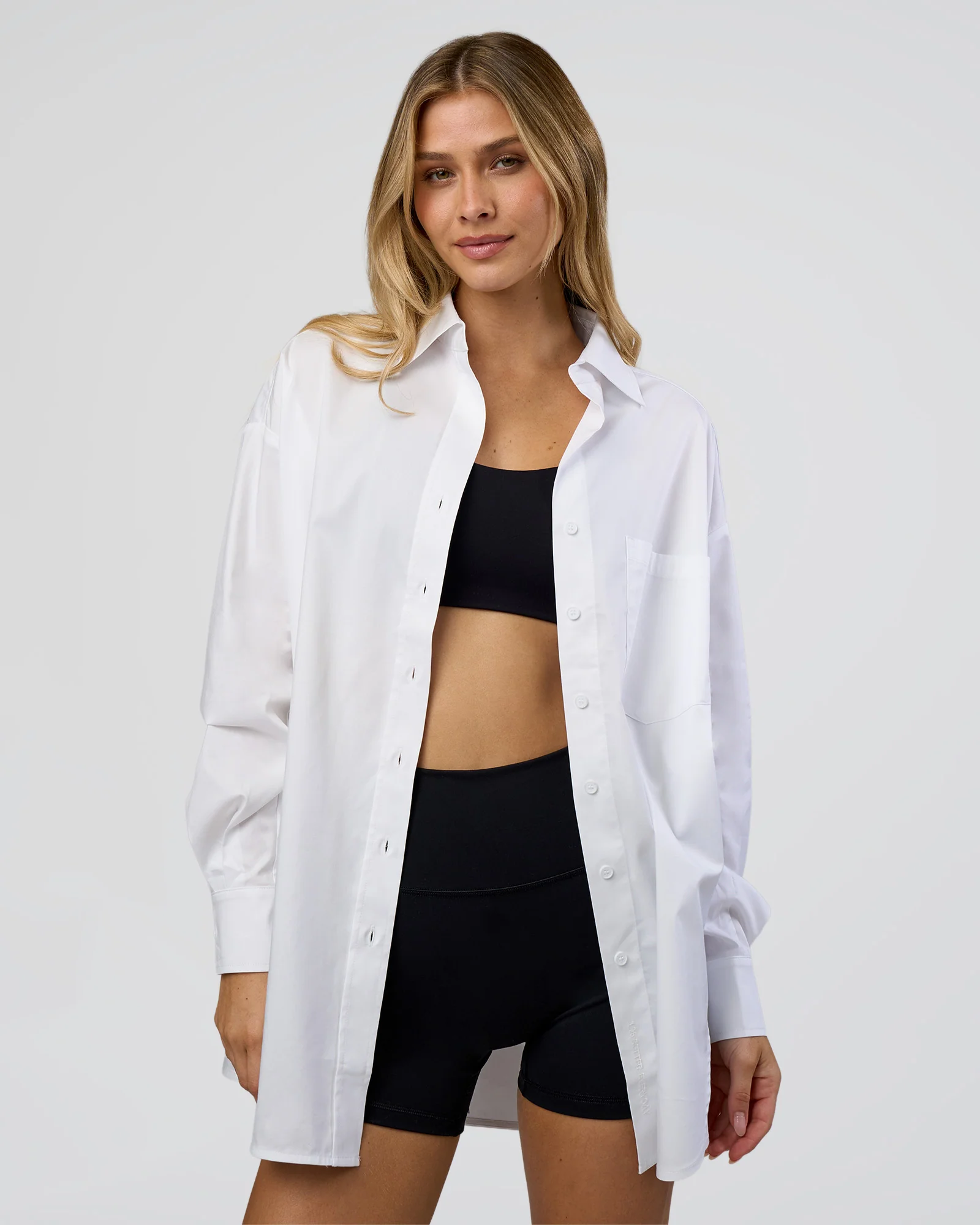 Go-To Oversized Shirt - White - Image 7
