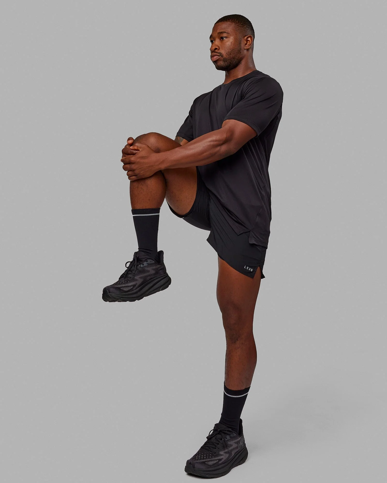 Pace 5" Lined Running Short - Black-Reflective - Image 3