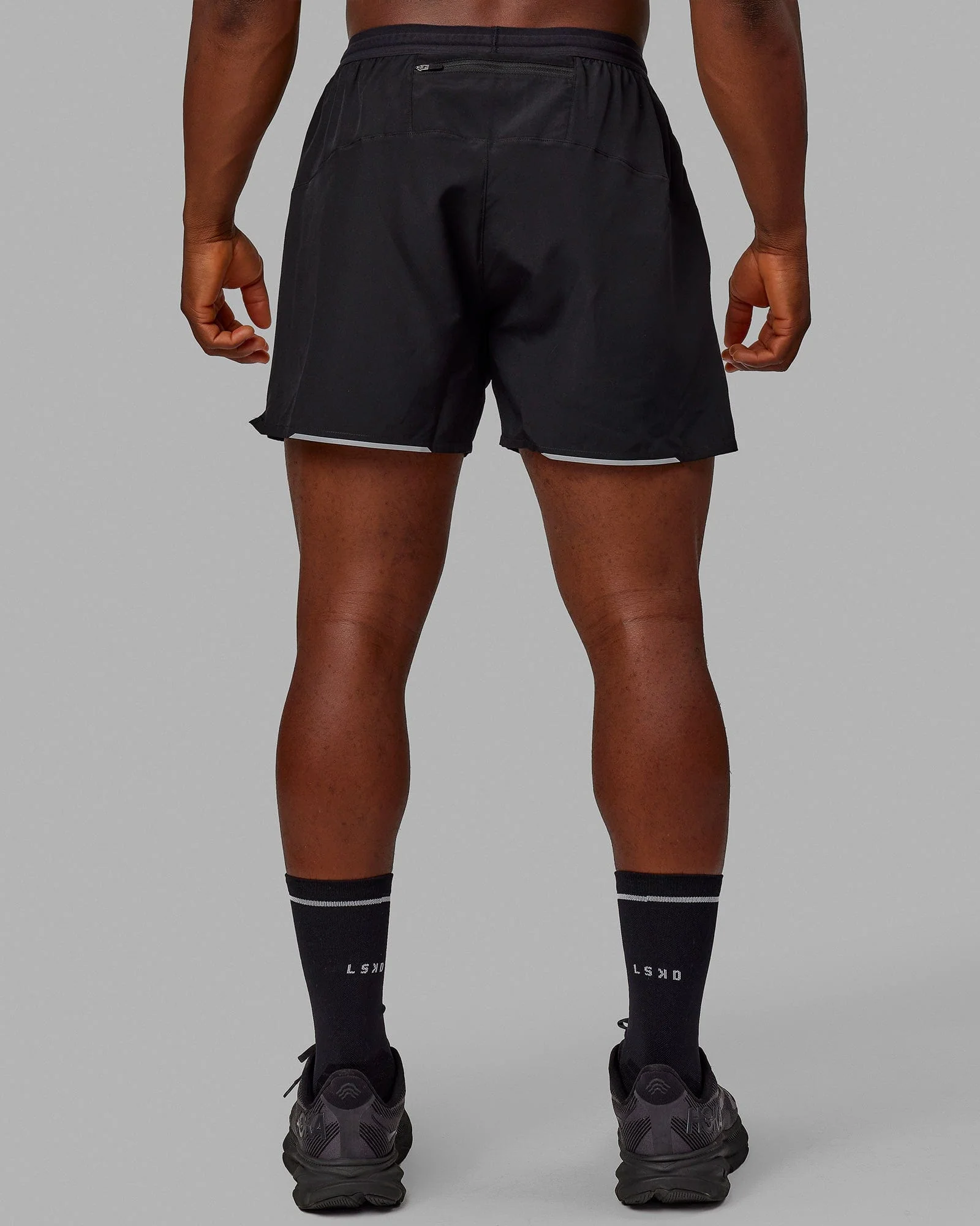 Pace 5" Lined Running Short - Black-Reflective - Image 7