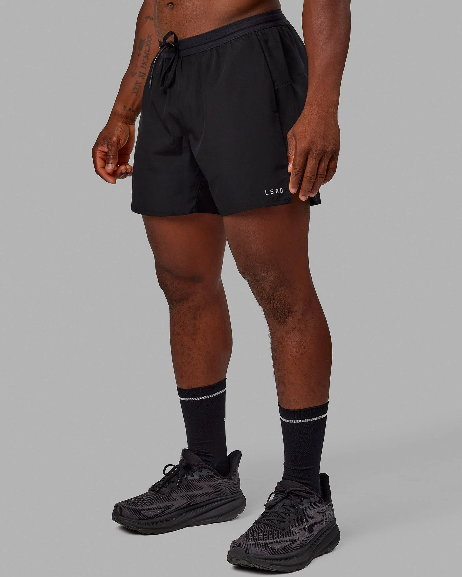 Pace 5" Lined Running Short - Black-Reflective - Image 8