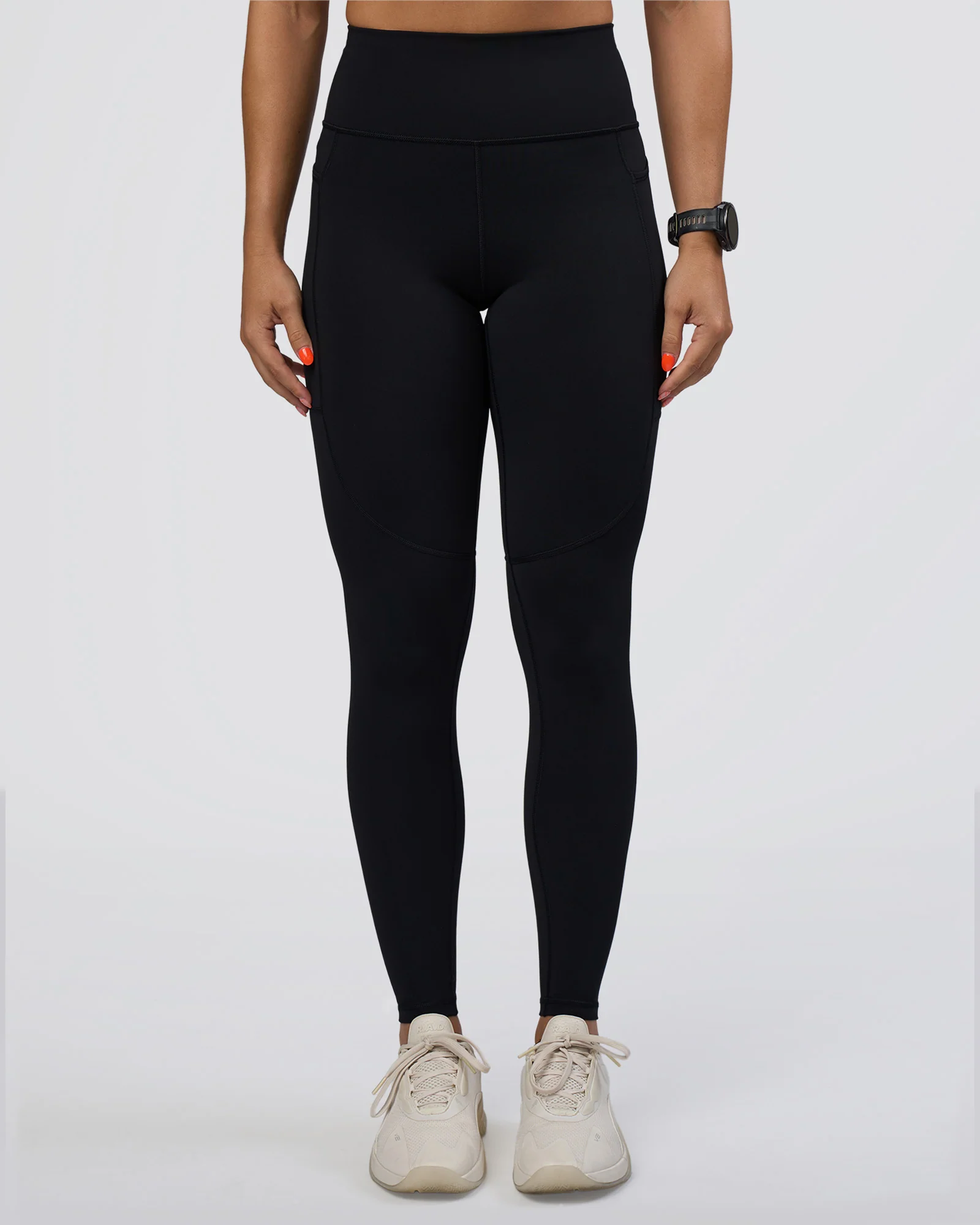 Rep Ultra High-Rise Full Length Legging Pockets - Black-Ultra Fuchsia - Image 6