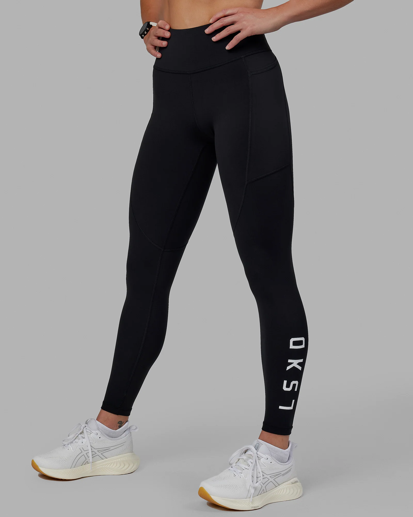 Rep Ultra High-Rise Full Length Legging Pockets - Black-White - Image 4