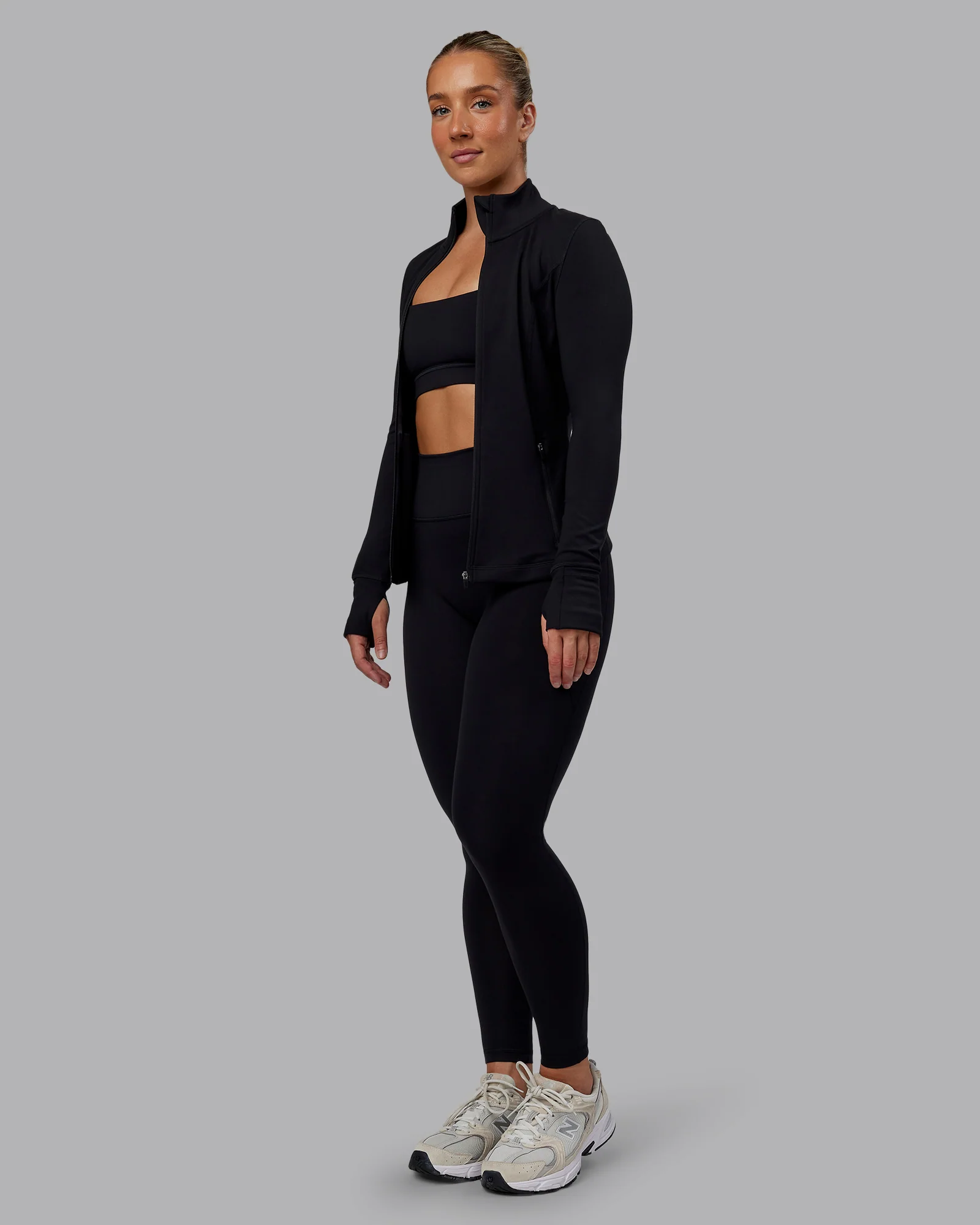 Stride Zip Through Jacket - Black - Image 7