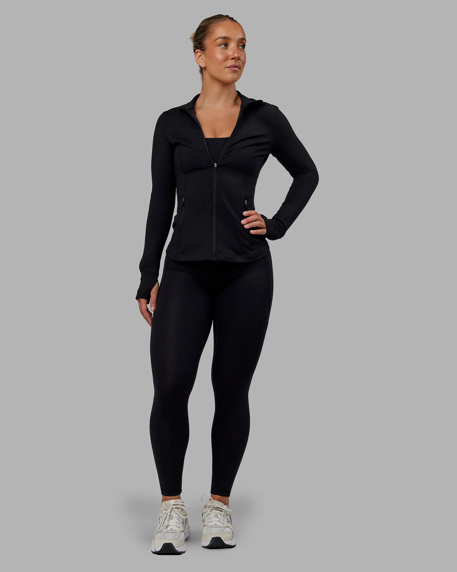 Stride Zip Through Jacket - Black - Image 8